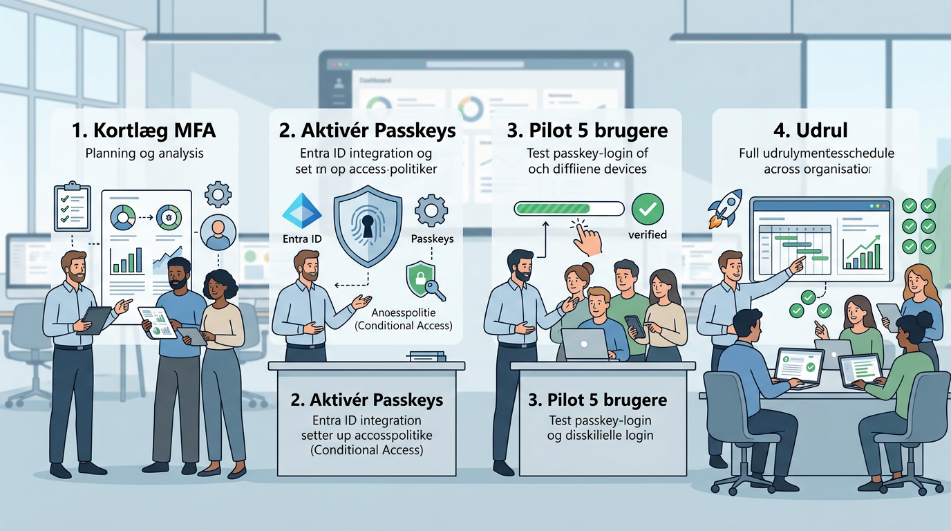Trin-for-trin udrulning af passkeys i Entra ID for en dansk SMV