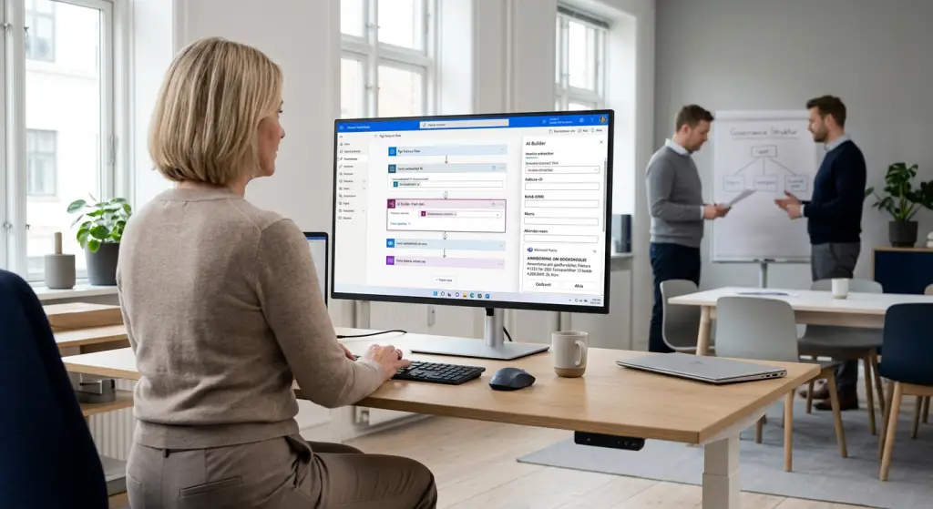 Power Automate fakturabehandling med governance og sikker automatisering i Microsoft 365