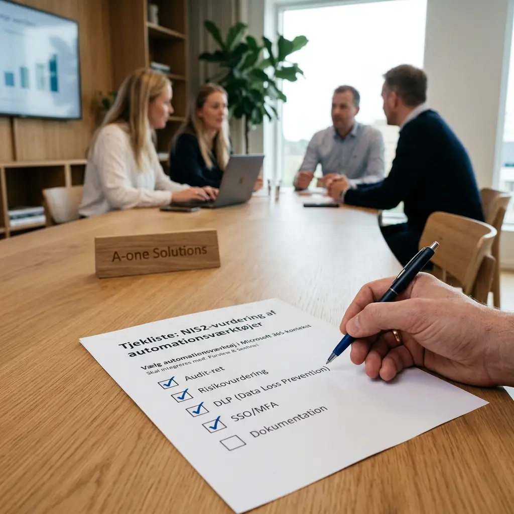 Tjekliste til vurdering af automationsværktøjer op mod NIS2-krav