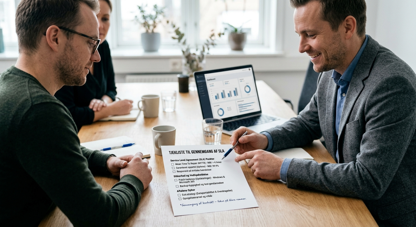 Tjekliste til evaluering af ekstern IT-leverandør med fokus på SLA og sikkerhed