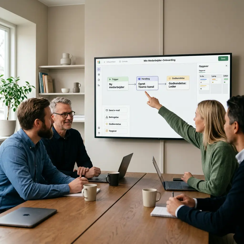 Copilot Studio no-code interface til opbygning af AI-agent