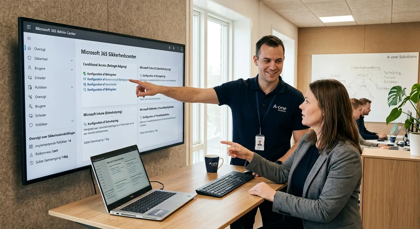Microsoft 365 sikkerhedsindstillinger for SMV