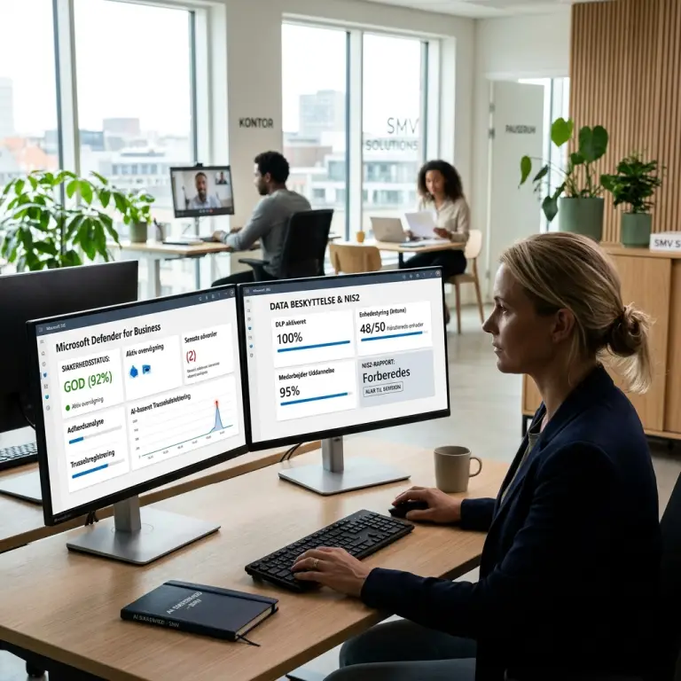AI og cybersikkerhed med Microsoft 365 til virksomheder