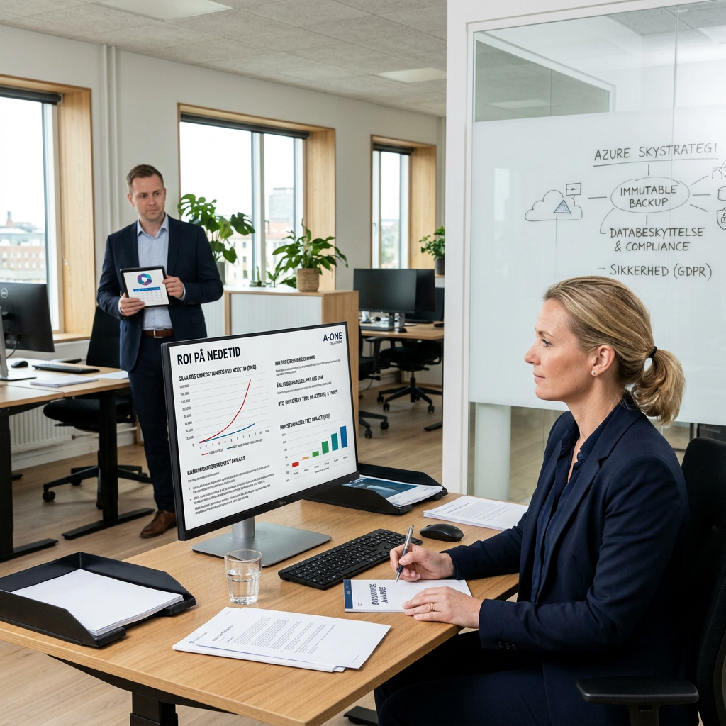 Graf der viser forskellen på forventet og reel RTO ved manglende backup tests