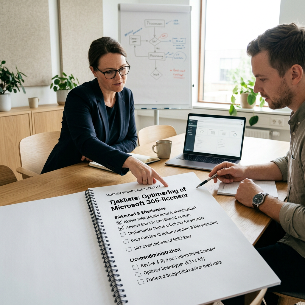 Tjekliste til Microsoft 365 licensoptimering for CFO'er