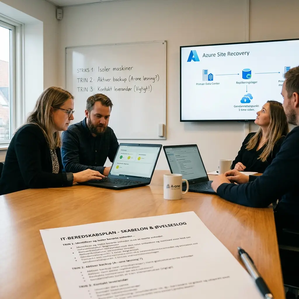IT beredskabsplan skabelon og håndtering af hackerangreb i mødelokale