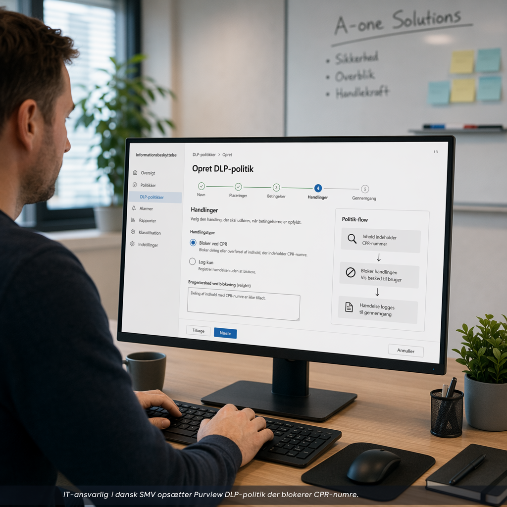 Opsætning af Microsoft 365 DLP til at forhindre gdpr brud på mail