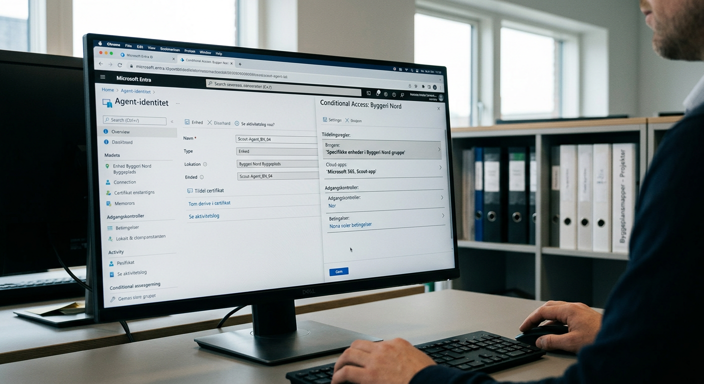 Opsætning af Entra ID identitet og Conditional Access for en Microsoft Scout agent