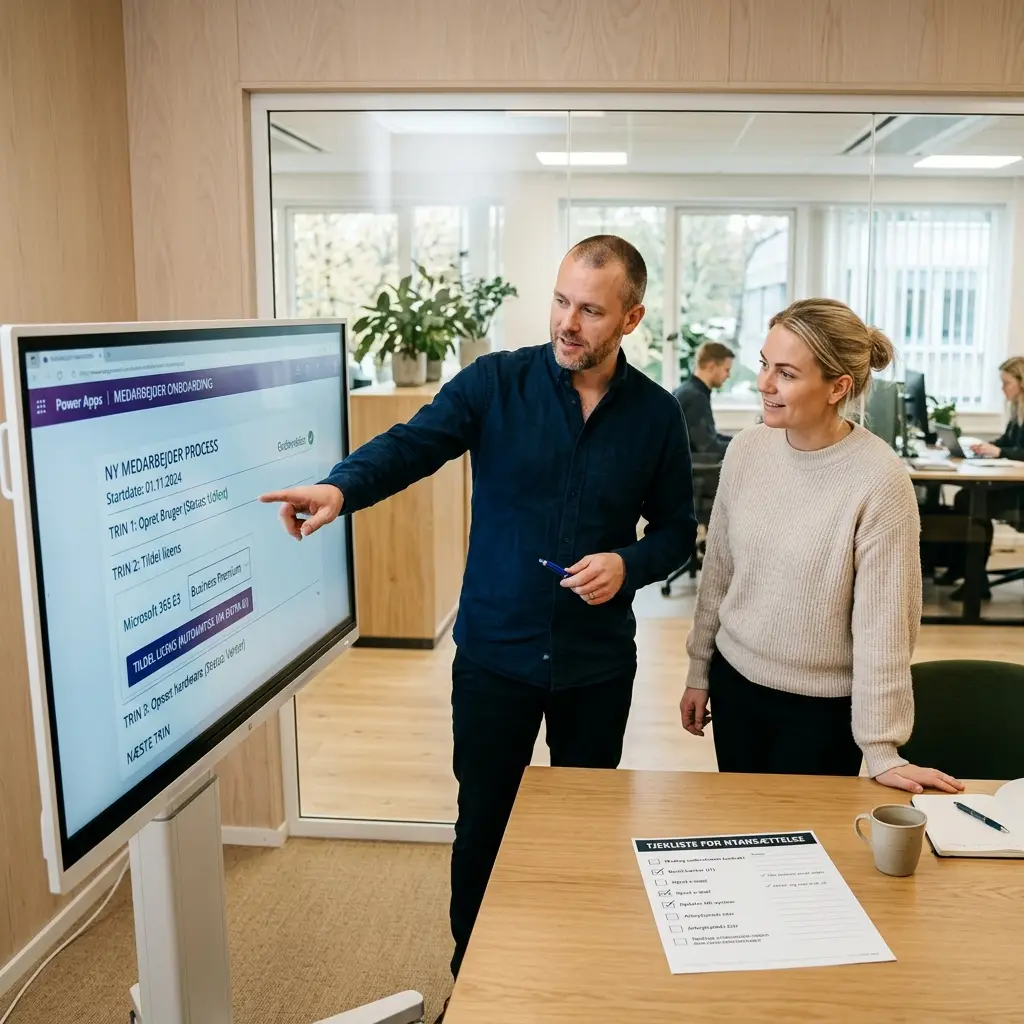 HR onboarding automatisering med Power Apps og Microsoft 365