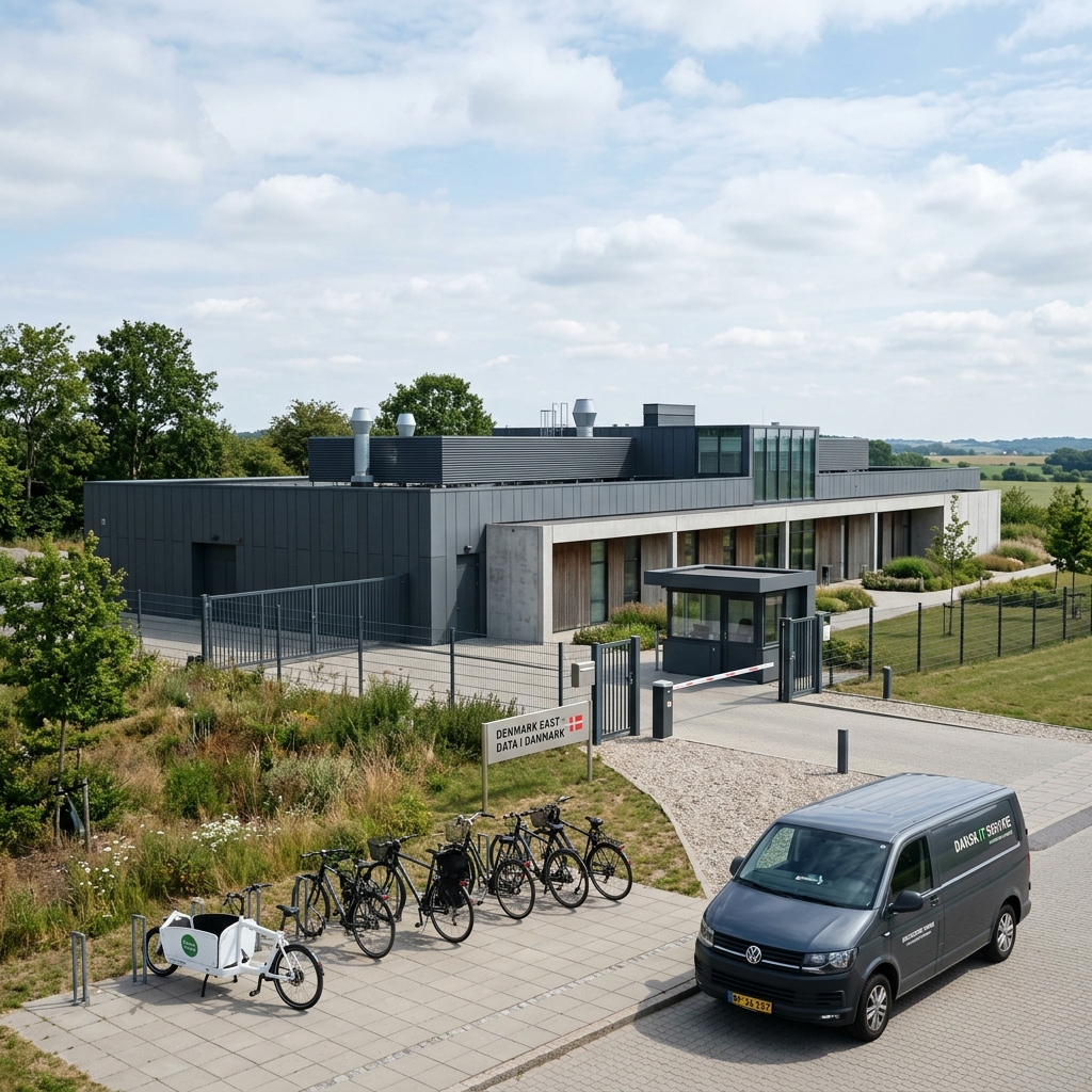 Dansk datacenter der repræsenterer Azure Denmark East regionen for data residency