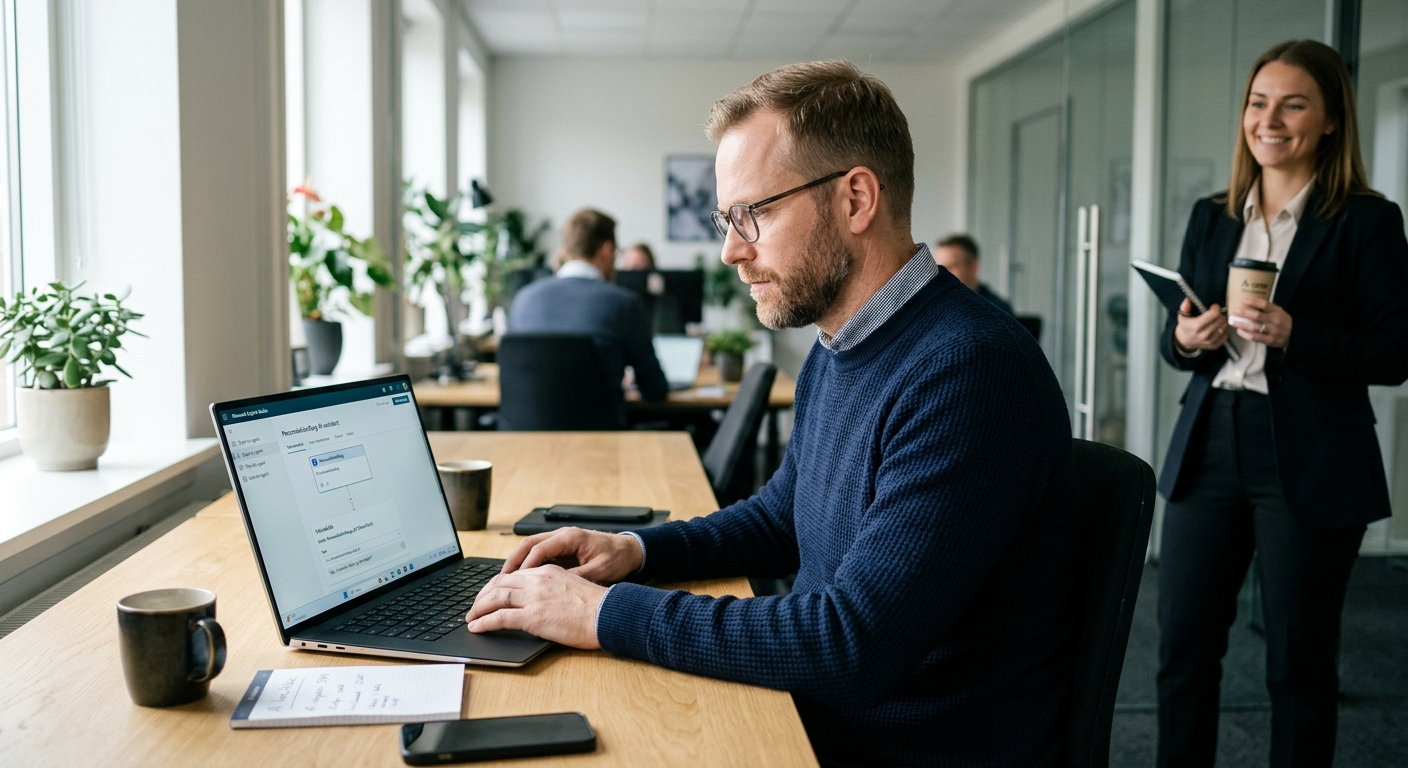 Oversigt over intern AI-assistent der besvarer HR- og IT-spørgsmål i Microsoft Teams