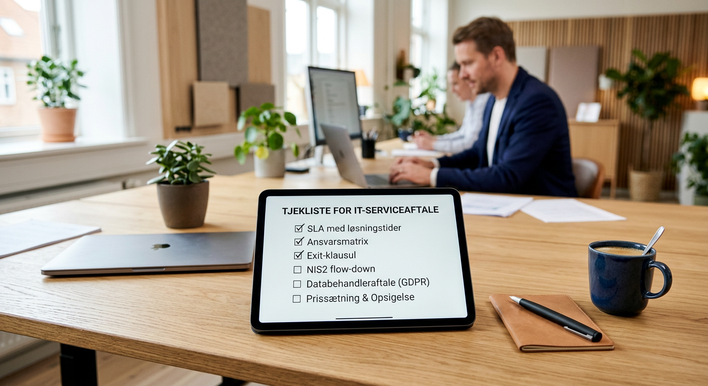 Oversigt over de vigtigste punkter i en IT-serviceaftale for SMVer