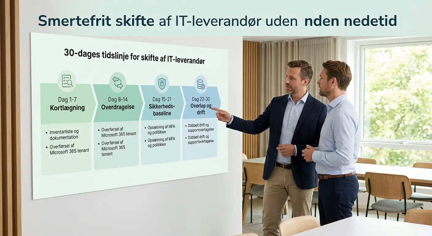 30-dages tidslinje for at skifte IT-leverandør uden nedetid