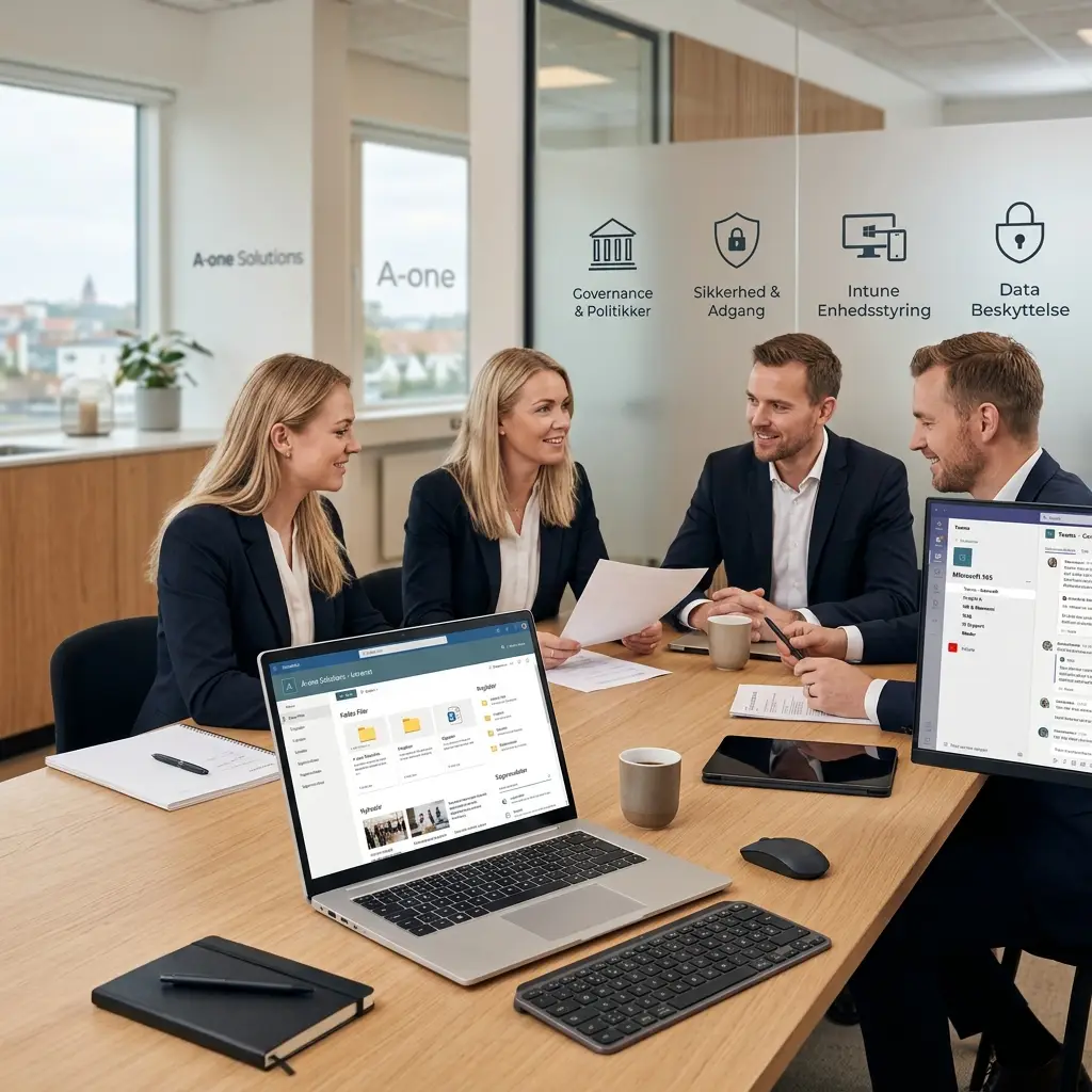 Microsoft 365 struktur og organisering af data i skyen