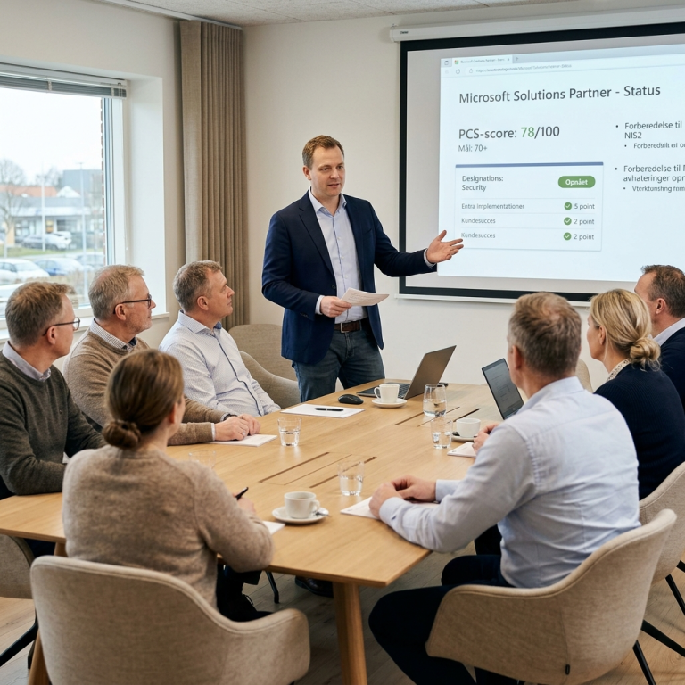 Microsoft Solutions Partner badge til NIS2-krav og sikkerhedscertificering