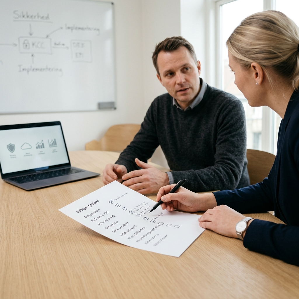 Tjekliste til at auditere en IT-leverandørs Microsoft-certificering i forbindelse med NIS2