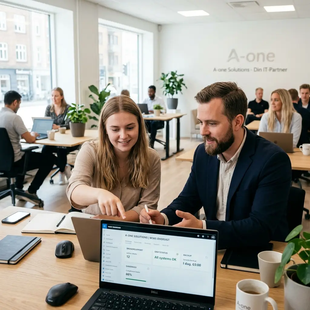 Co-managed IT hvor intern IT-ansvarlig samarbejder med ekstern IT-partner om drift og sikkerhed