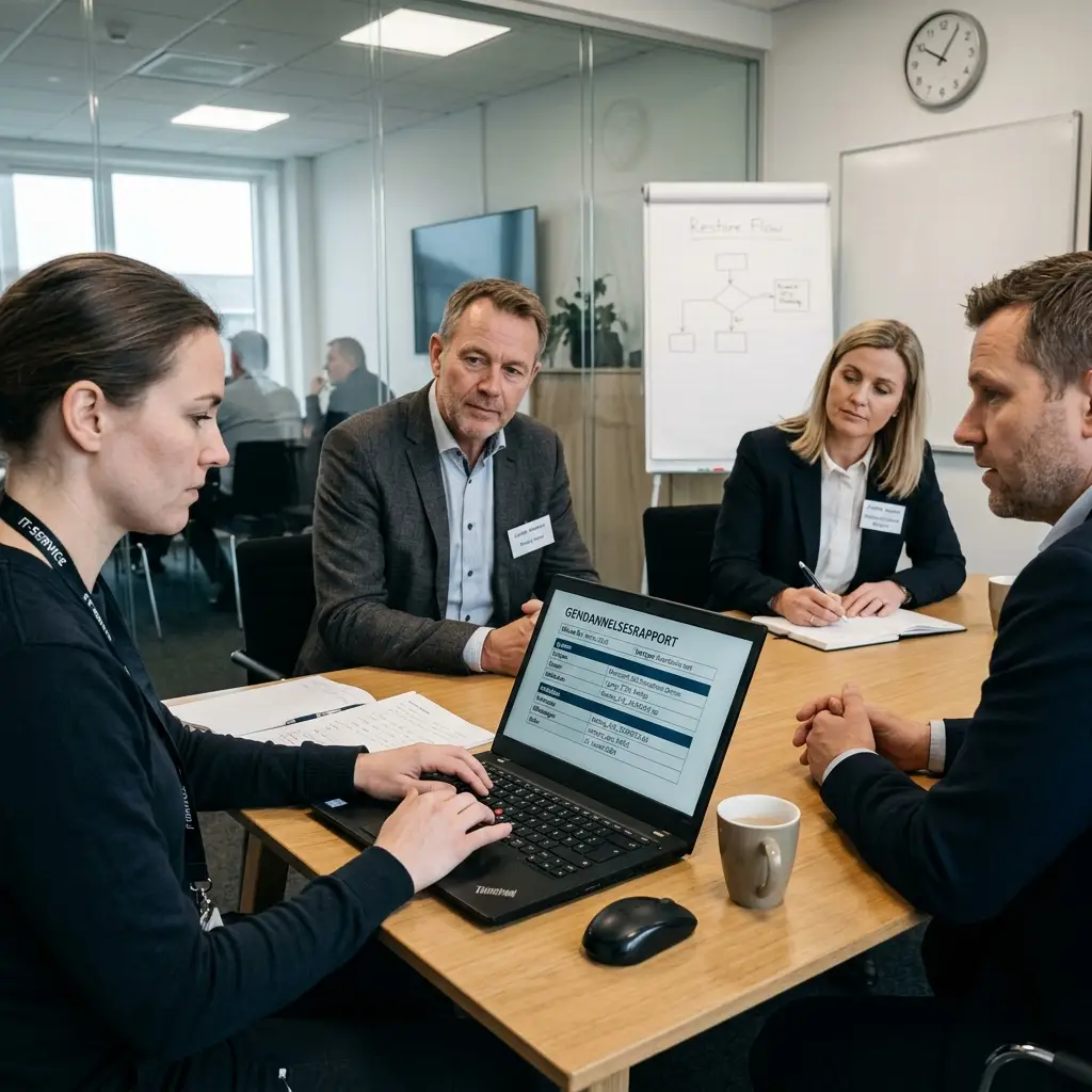 Kvartalsvis restore-test med gendannelsesrapport til revisor og bestyrelse