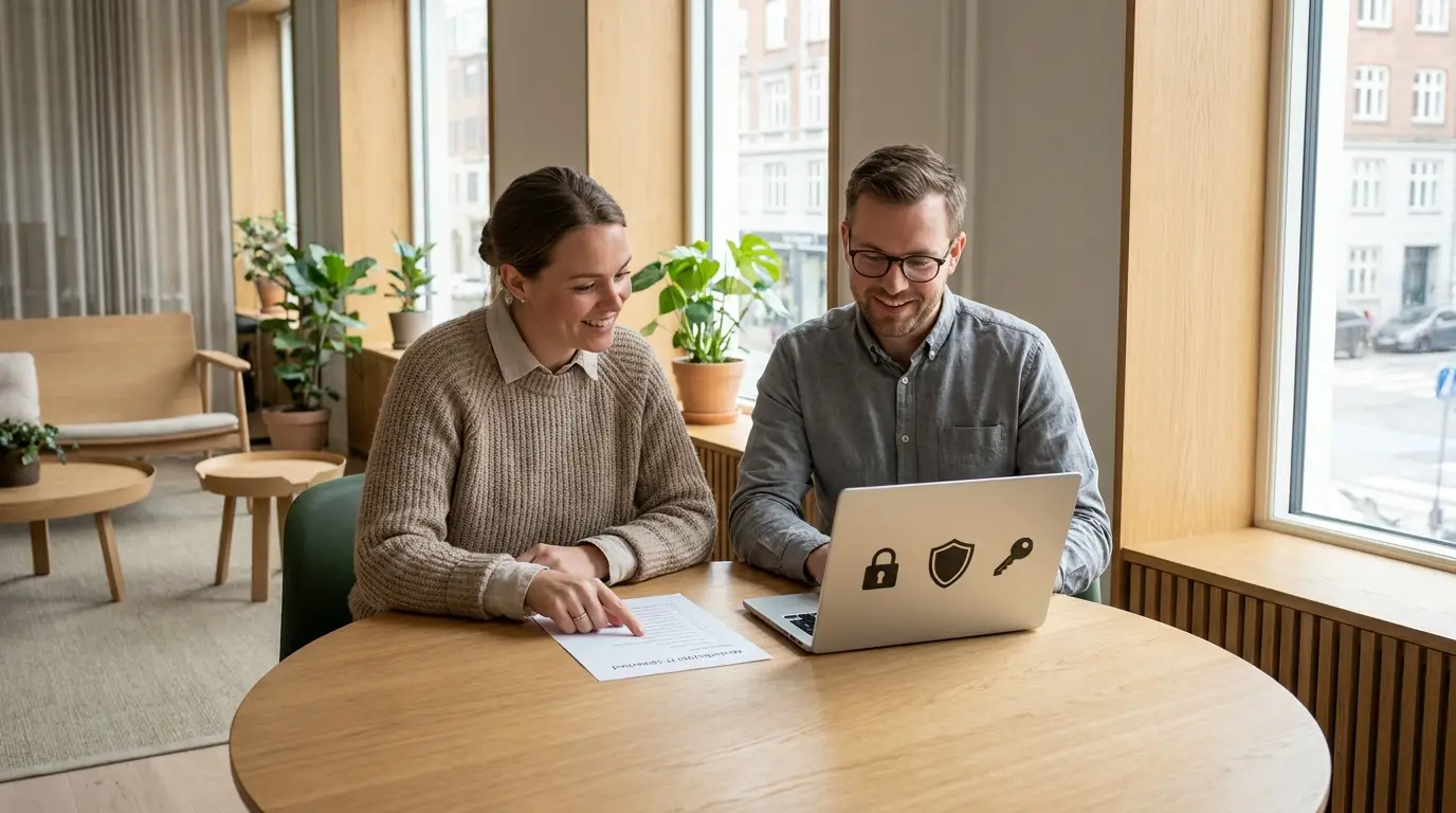 HR og IT samarbejder om en sikkerhedspolitik for remote arbejde i et dansk kontor