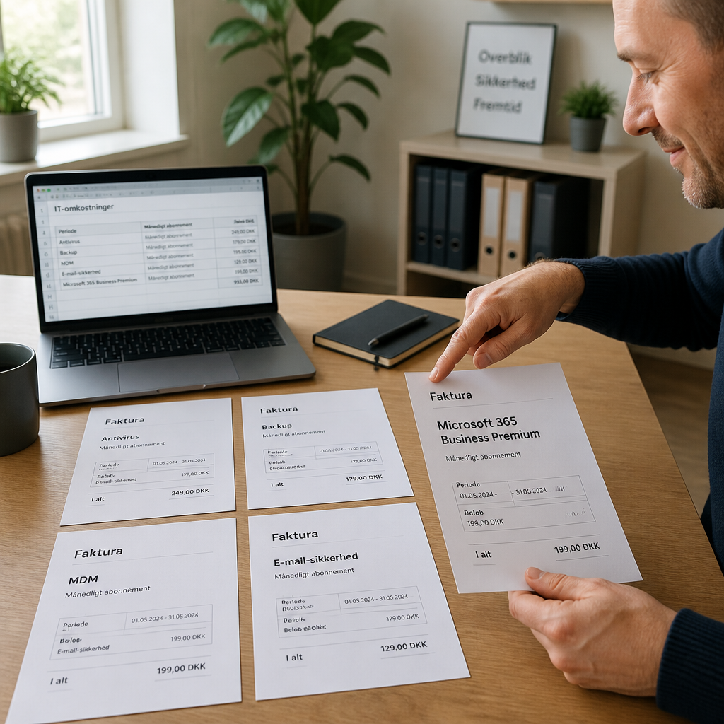 Ejerleder samler fem IT-fakturaer til én Microsoft 365 Business Premium licens