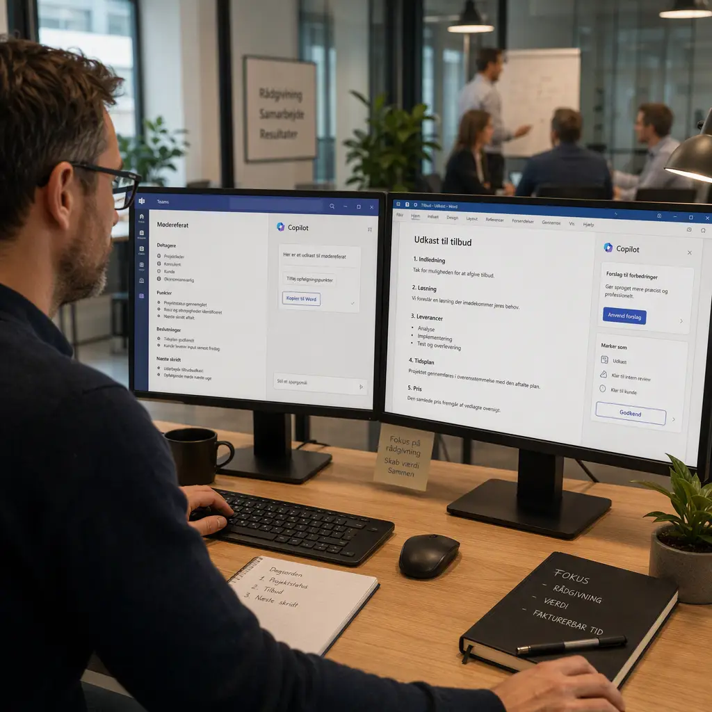 Copilot-konsulent øger fakturerbar tid med AI-assistance