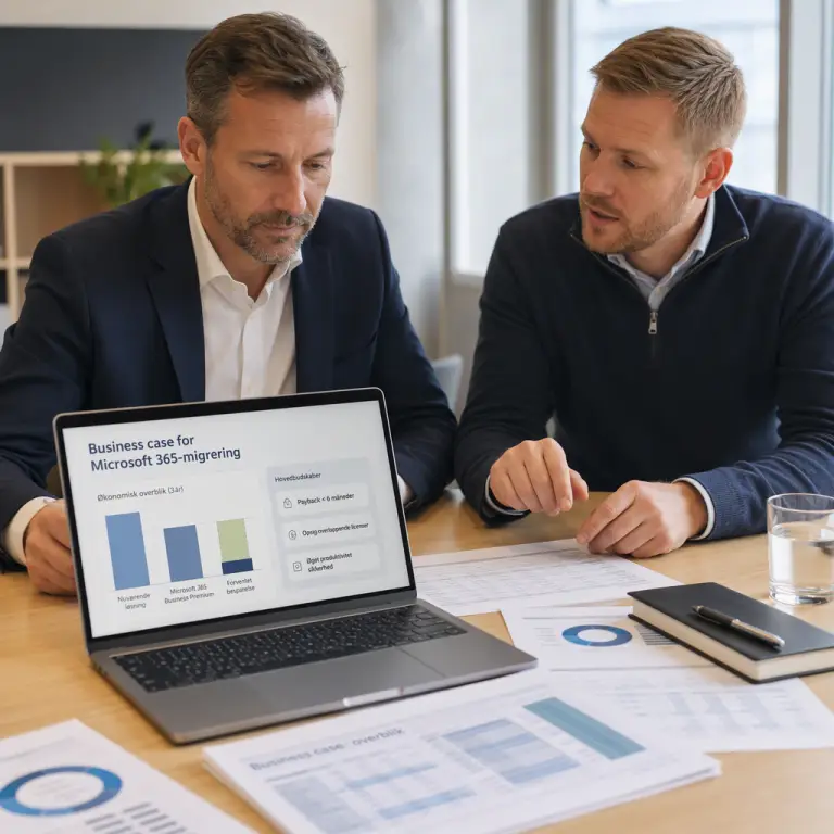 Microsoft 365 business case – migrering der betaler sig selv hjem