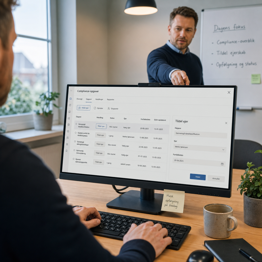 IT-medarbejder tildeler ejerskab til compliance-opgaver i Microsoft Purview
