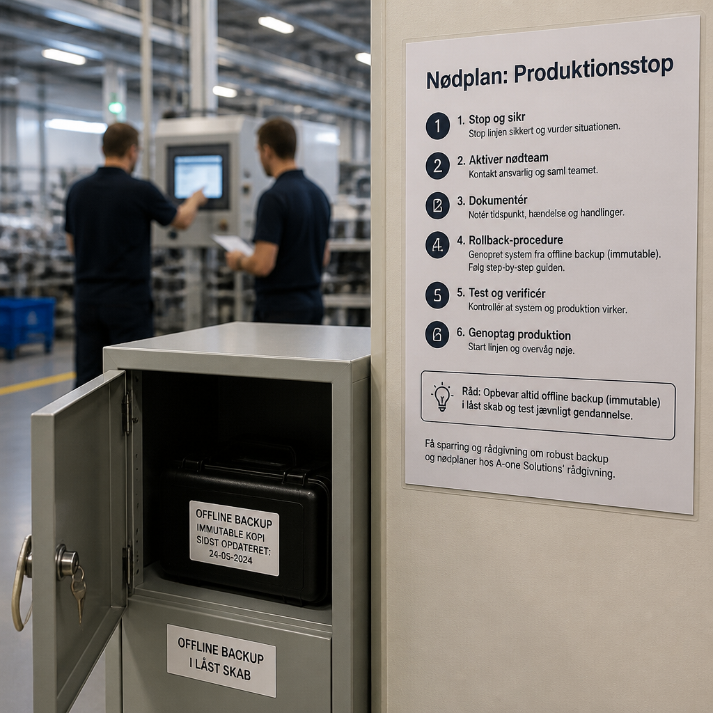 Offline backup og nødplan for produktionslinje i dansk SMV