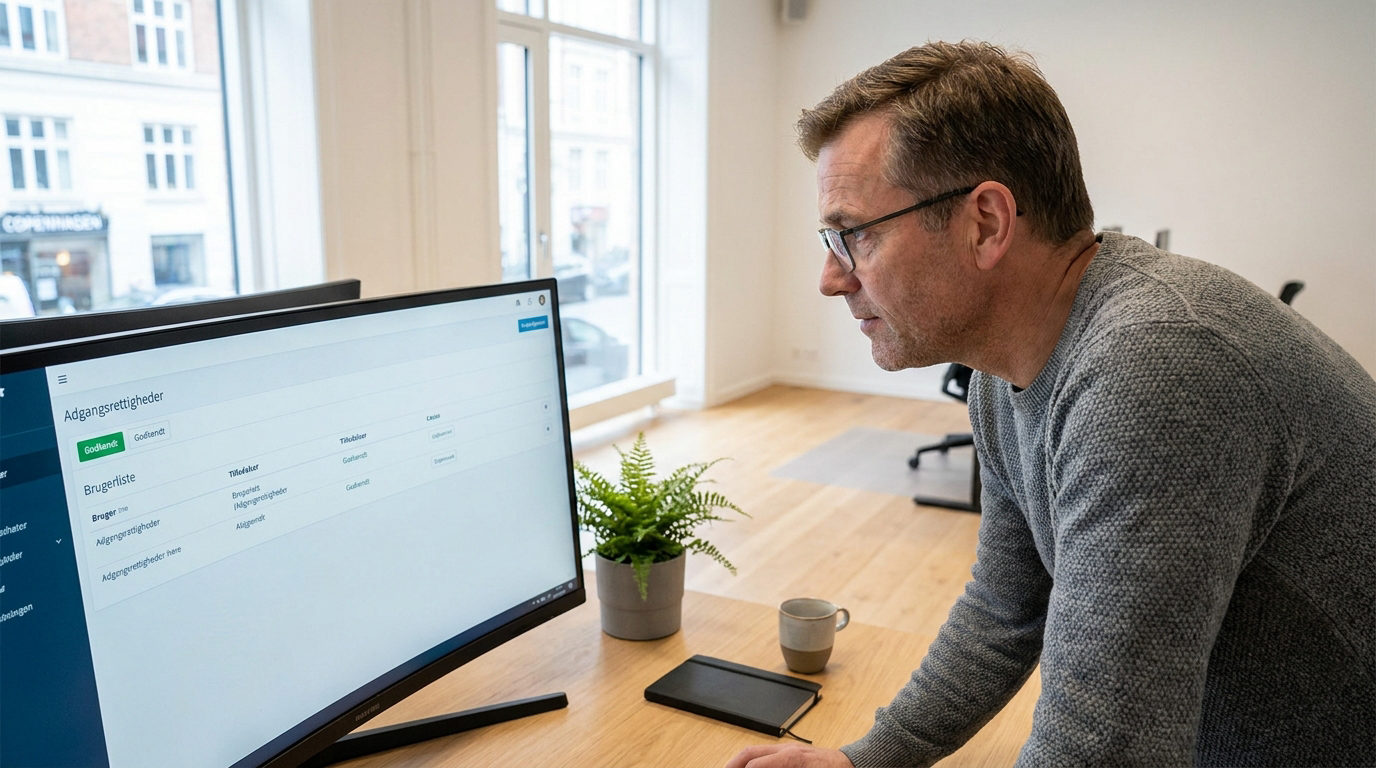 IT-medarbejder gennemgår adgangsrettigheder i Microsoft 365 efter least privilege-princippet